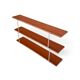 Three-tier bookshelf in teak veneer and metal, France 60s
