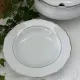 6 deep plates in white porcelain