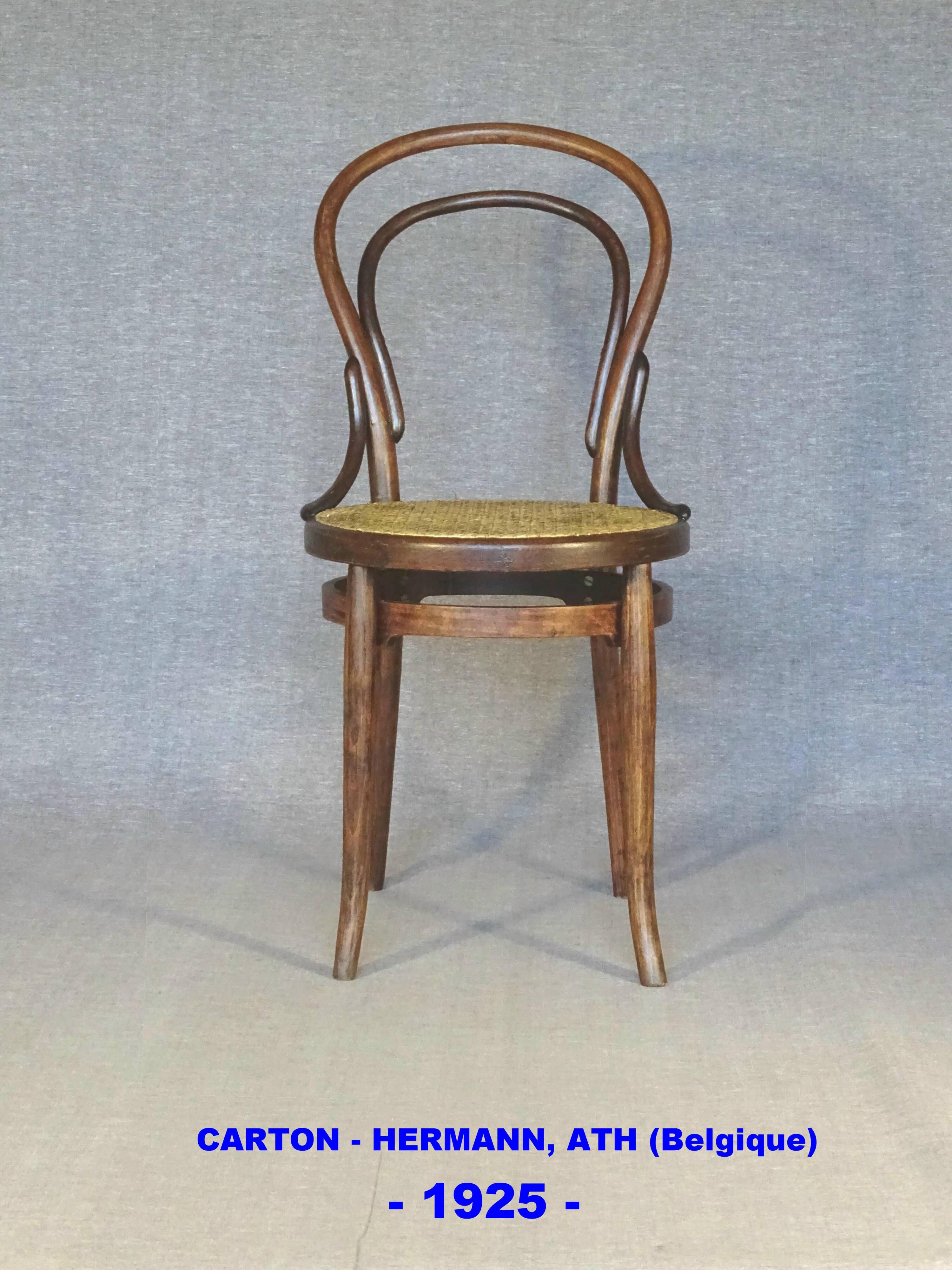 Chaise bistrot N°14 par Carton et Hermann (Belgique) vers 1925- No Thonet-