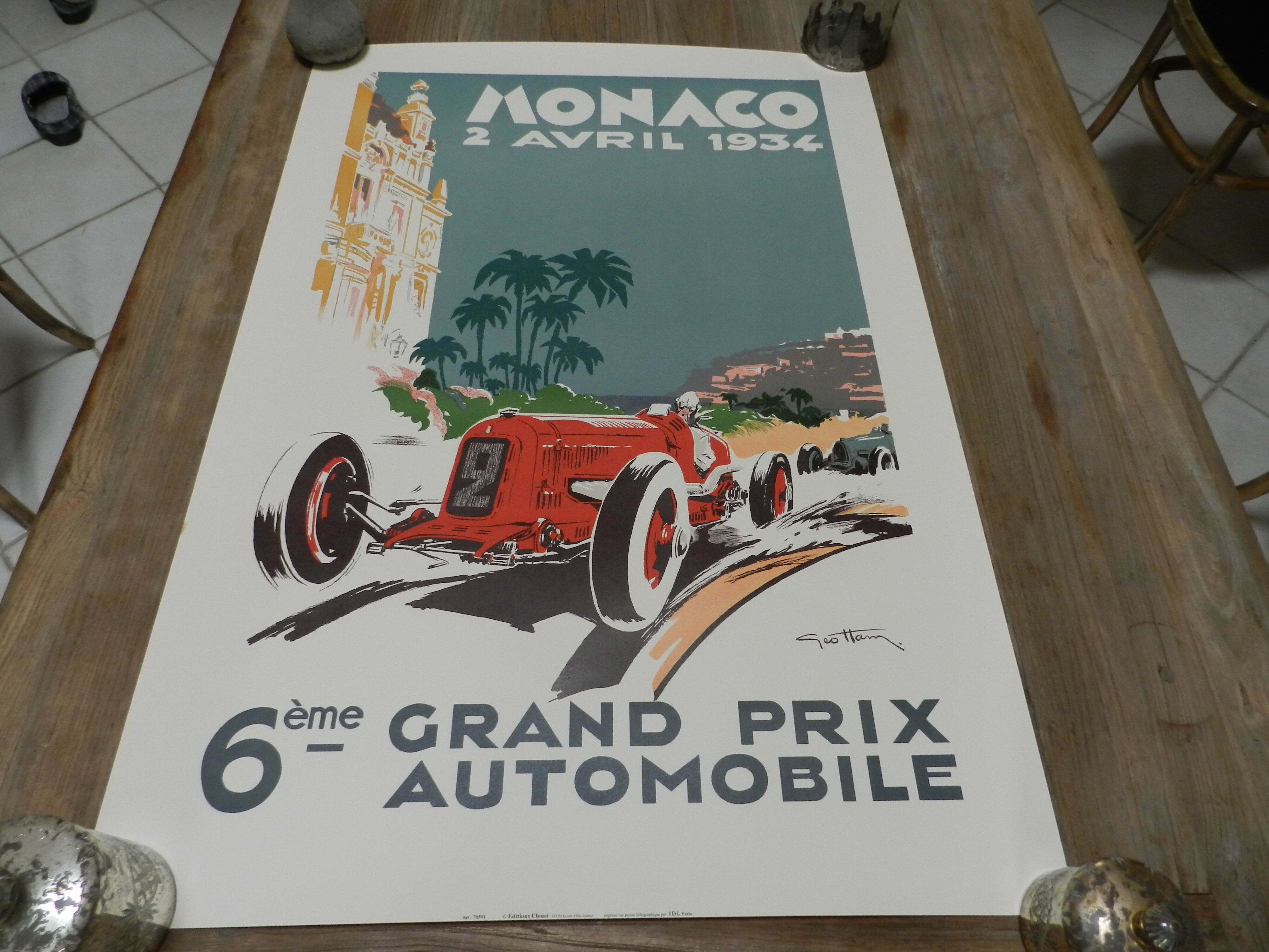 Affiche Grand Prix de Monaco de 1934