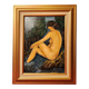 Oil painting on canvas Female nude framed signed