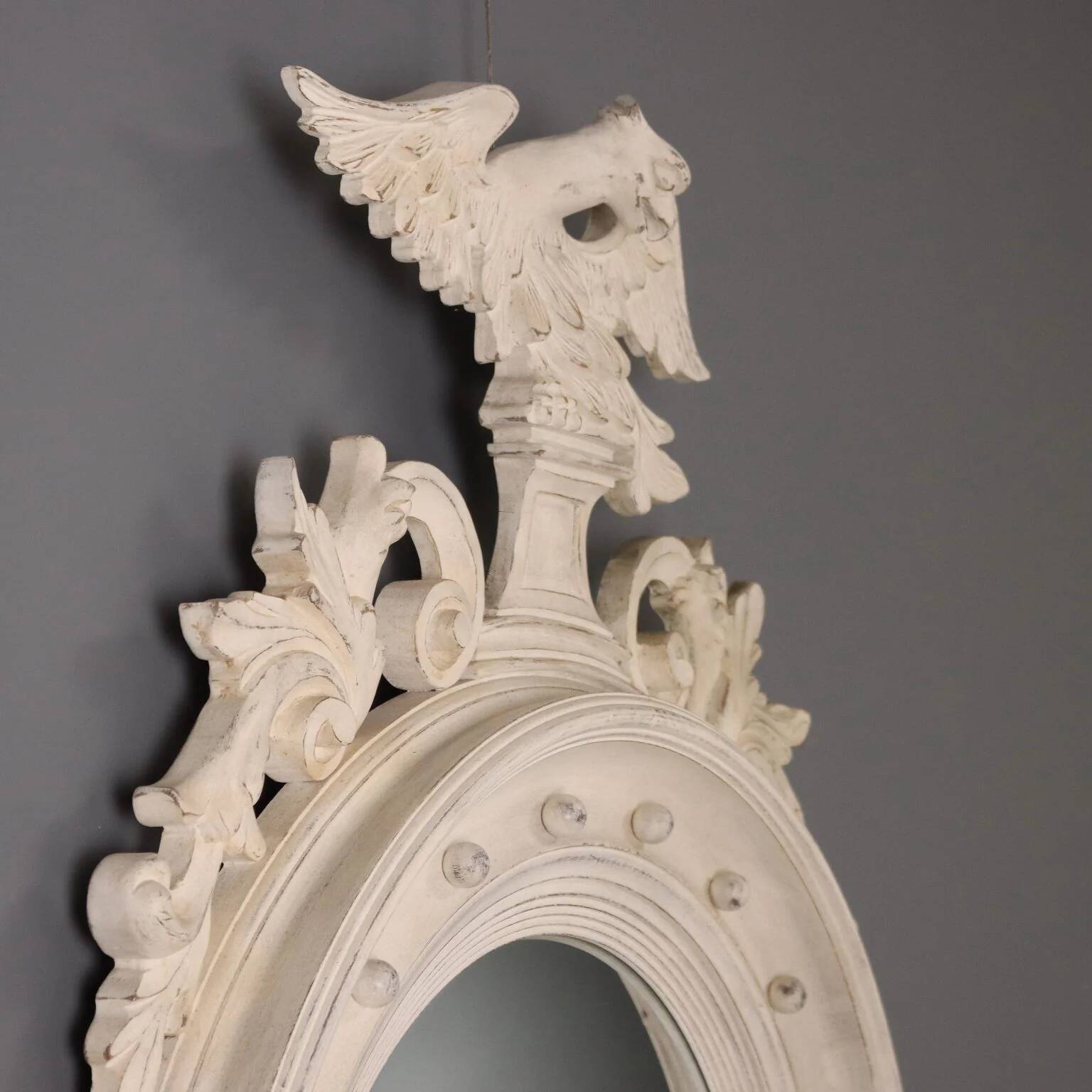 Antique Regency mirror in gilded wood, Italy, early 20th century.