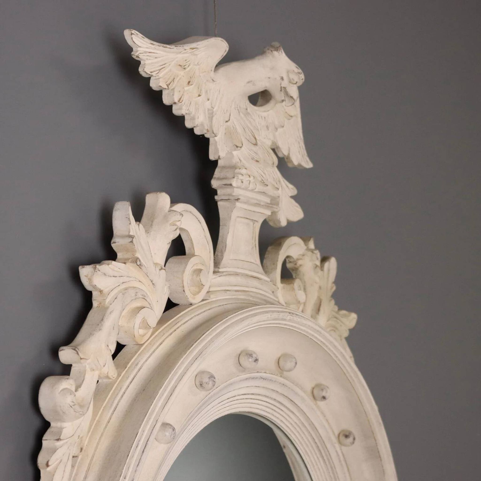 Antique Regency mirror in gilded wood, Italy, early 20th century.