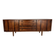 Danish rosewood vintage sideboard with sliding teak doors from the 1960s