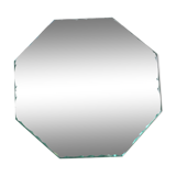 Octagonal beveled mirror, 18 cm