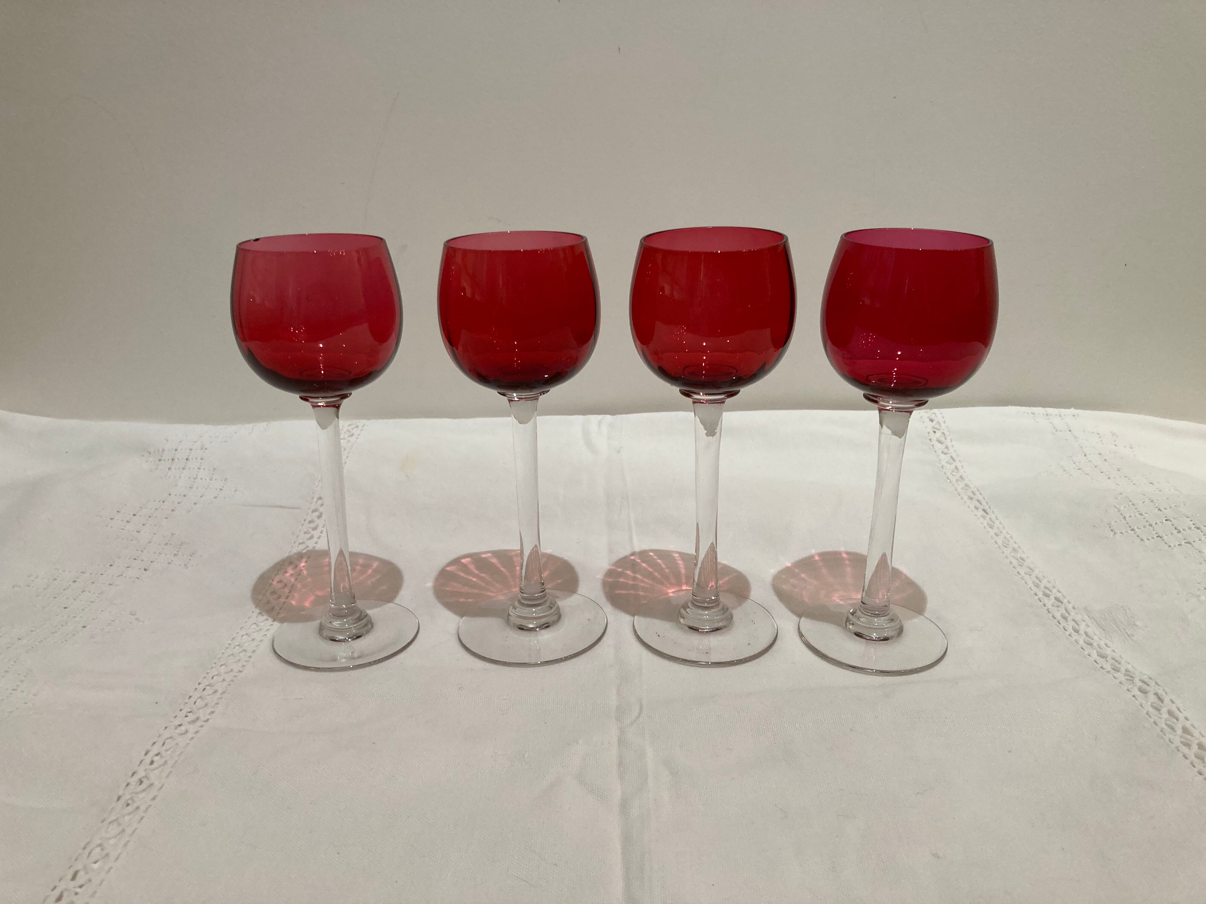White wine glasses
