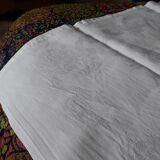 2 white cotton damask tablecloths