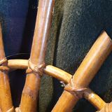 Oval rattan mirror seventies