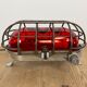 Industrial Cast Aluminium Wall Light with Red Glass from EOW, 1970s