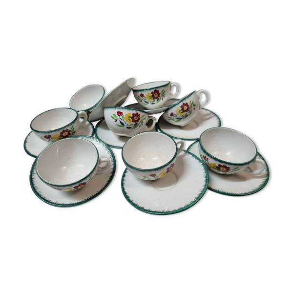 8 tasses à café Lunéville de 1940/50