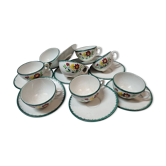 8 coffee cups Lunéville from 1940/50