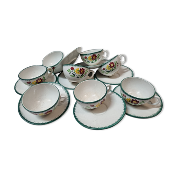 8 coffee cups Lunéville from 1940/50