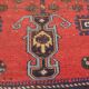 Hand-knotted afchari carpet Iran 132x143cm