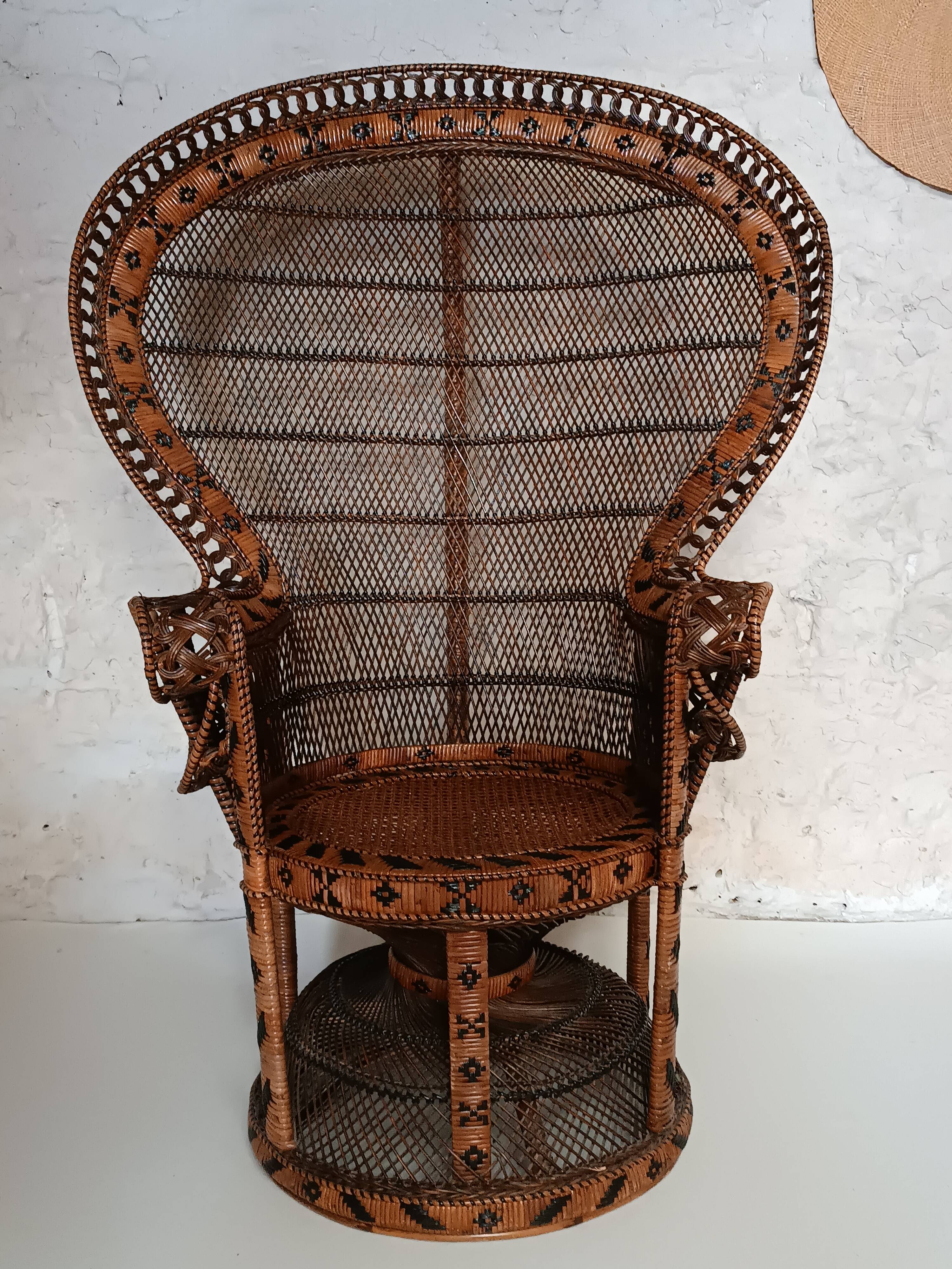 Emmanuelle rattan armchair Kok Maison 1970