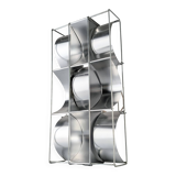 Max Sauze original aluminium geometric wall sconce, 1970s