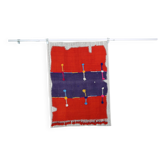 Tapis Mural Textile Art, Tenture Contemporaine Rouge & Violet, 105x146 Cm