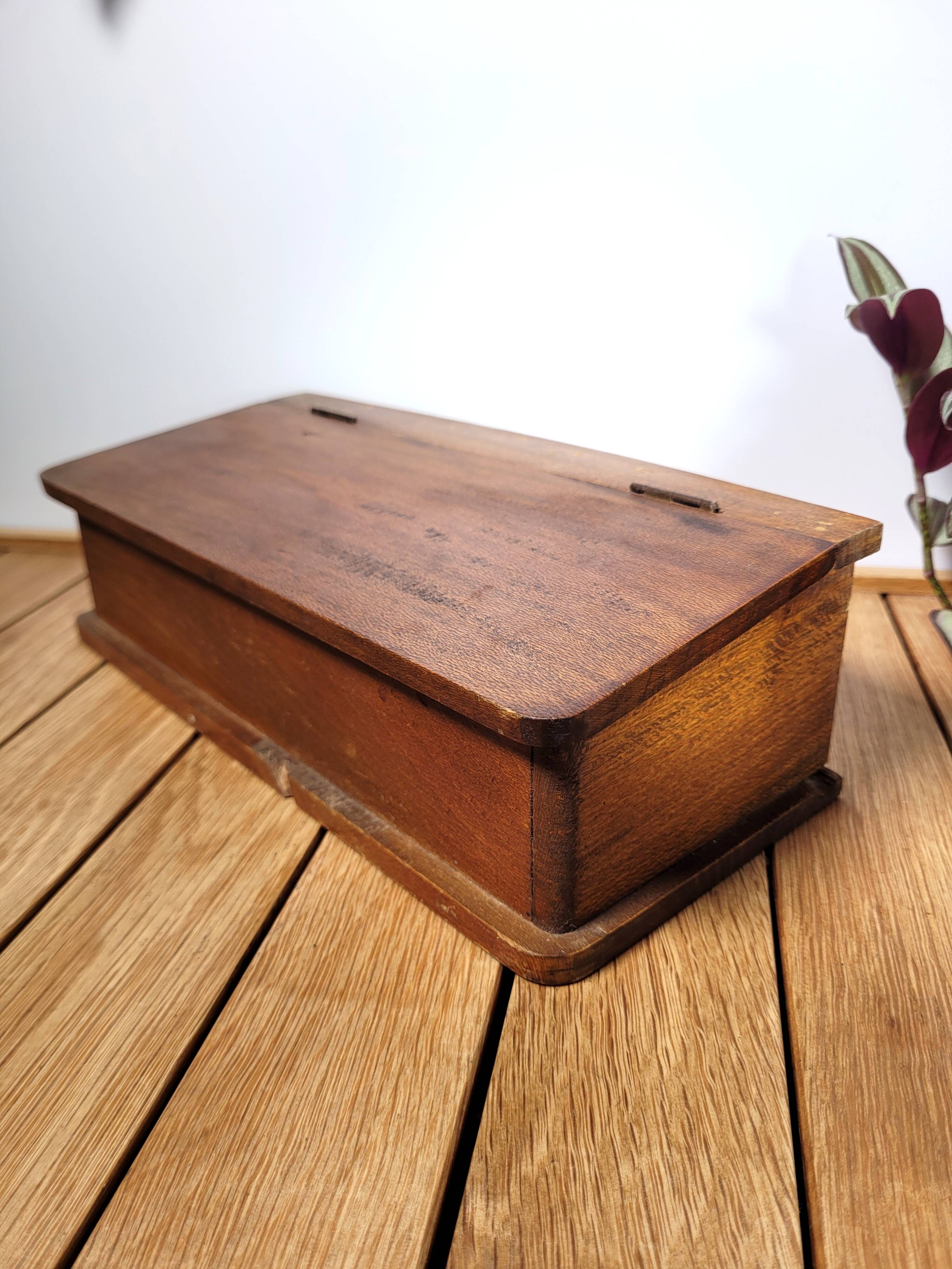 Old wooden box desk