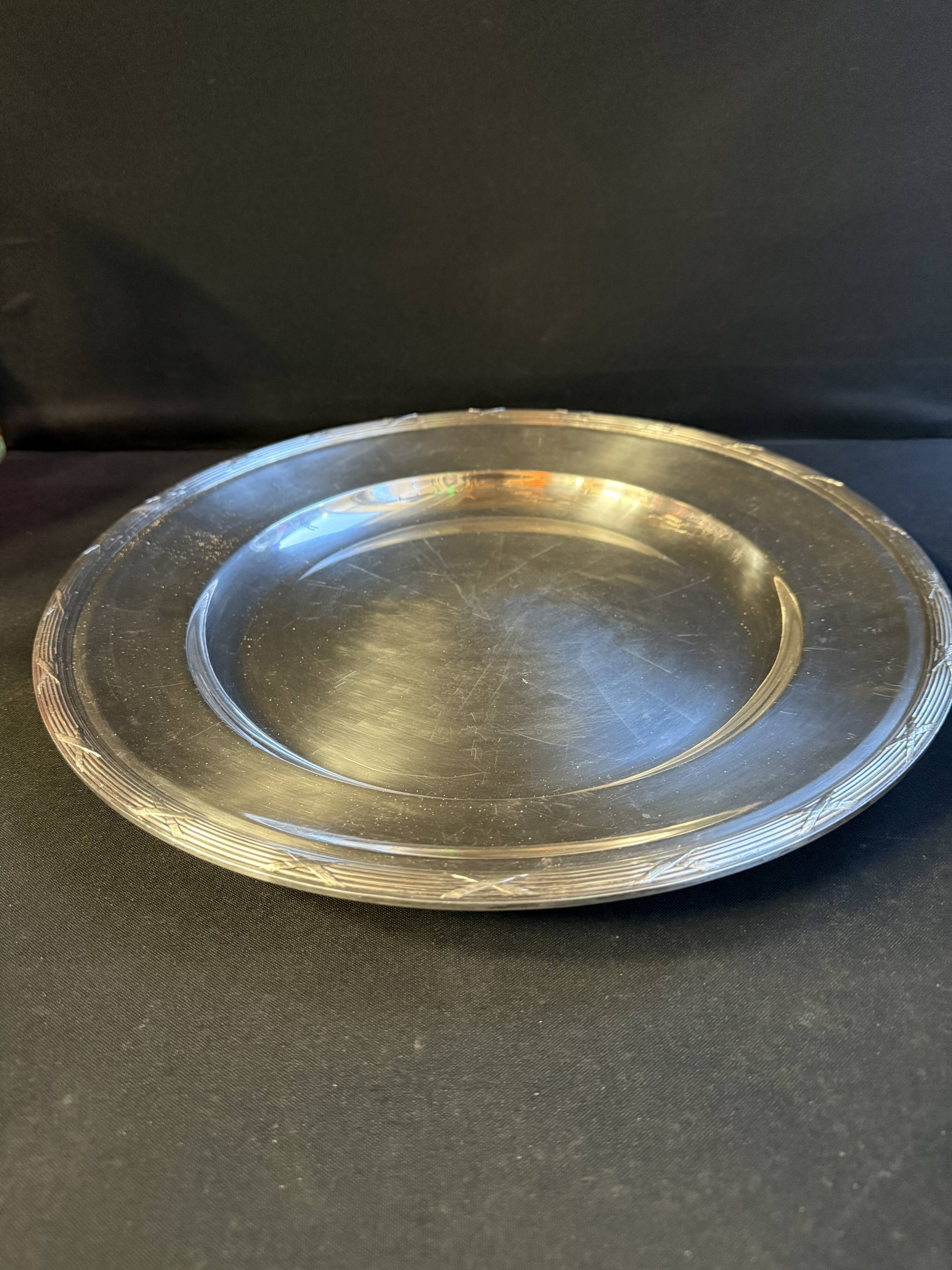Large round serving dish – Silver-plated metal – Christofle