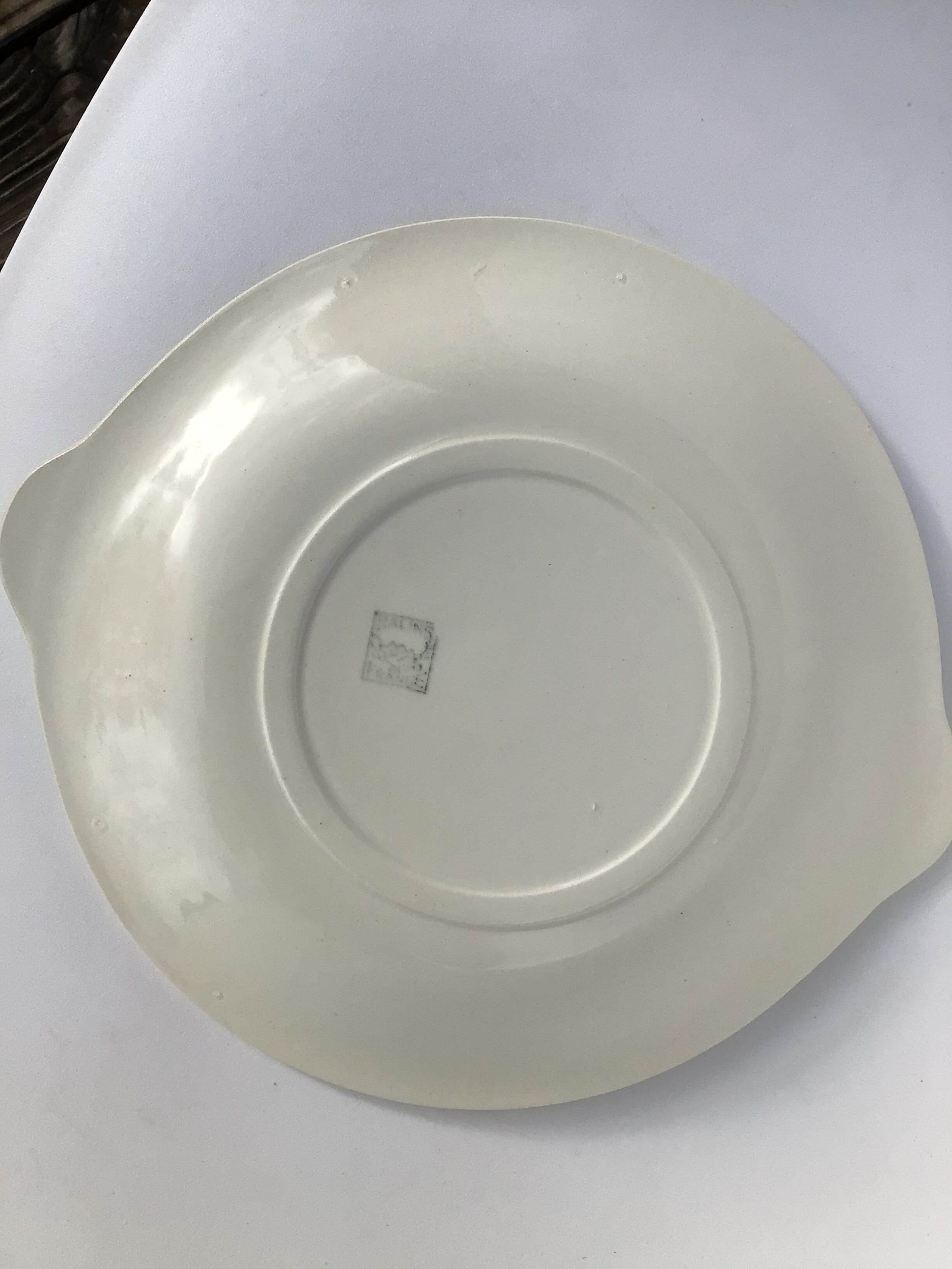 Set of 9 Salins dessert plates with multicolored earthenware cake dish