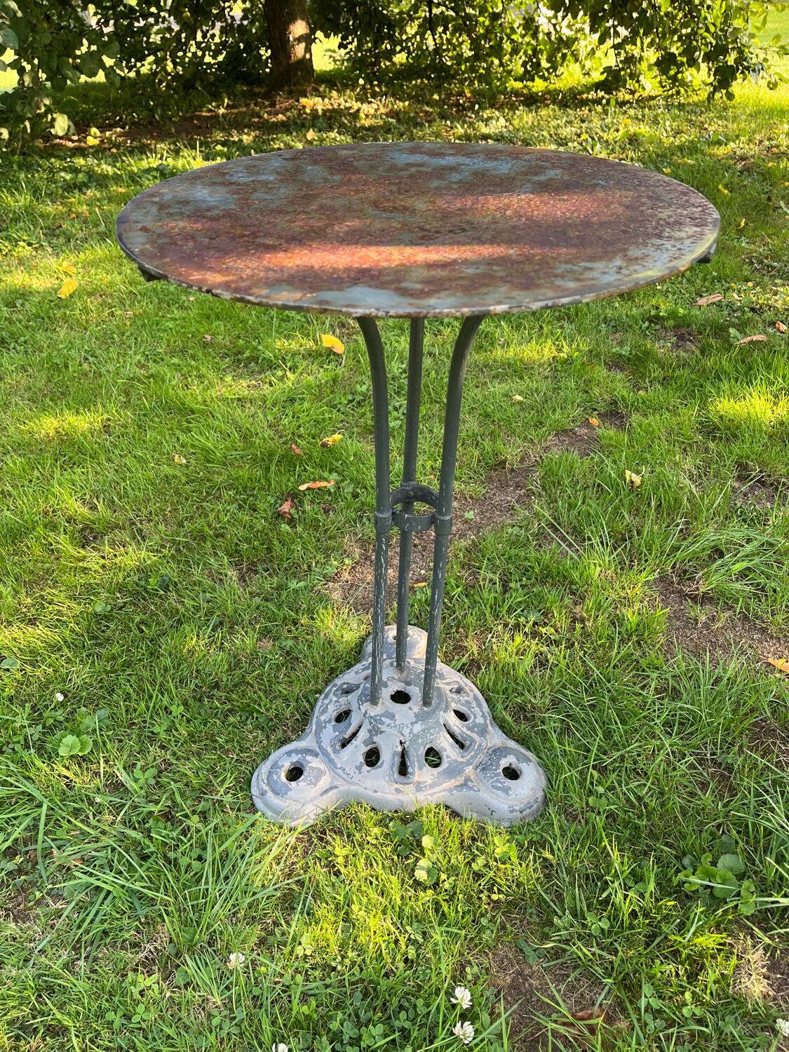Small cast iron bistro table.