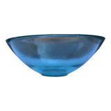 Antique bubbled blown glass salad bowl