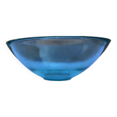 Antique bubbled blown glass salad bowl