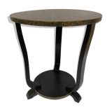 Art deco black and gold side table