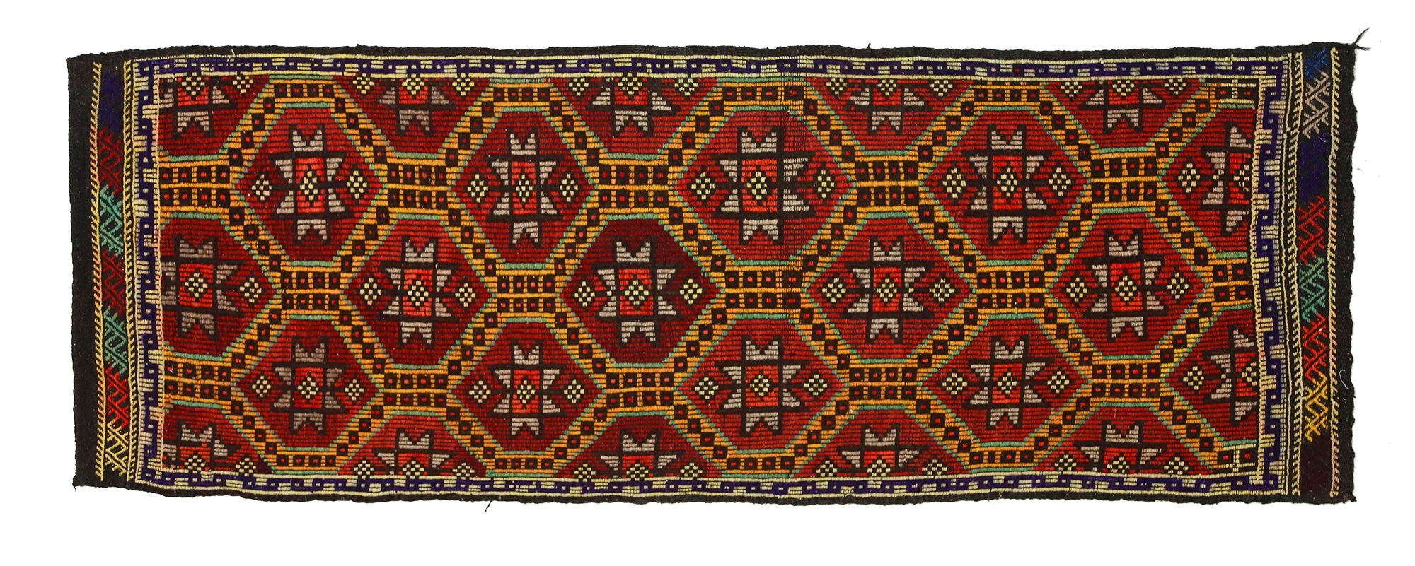 Anatolian handmade kilim rug 236 cm x 84 cm