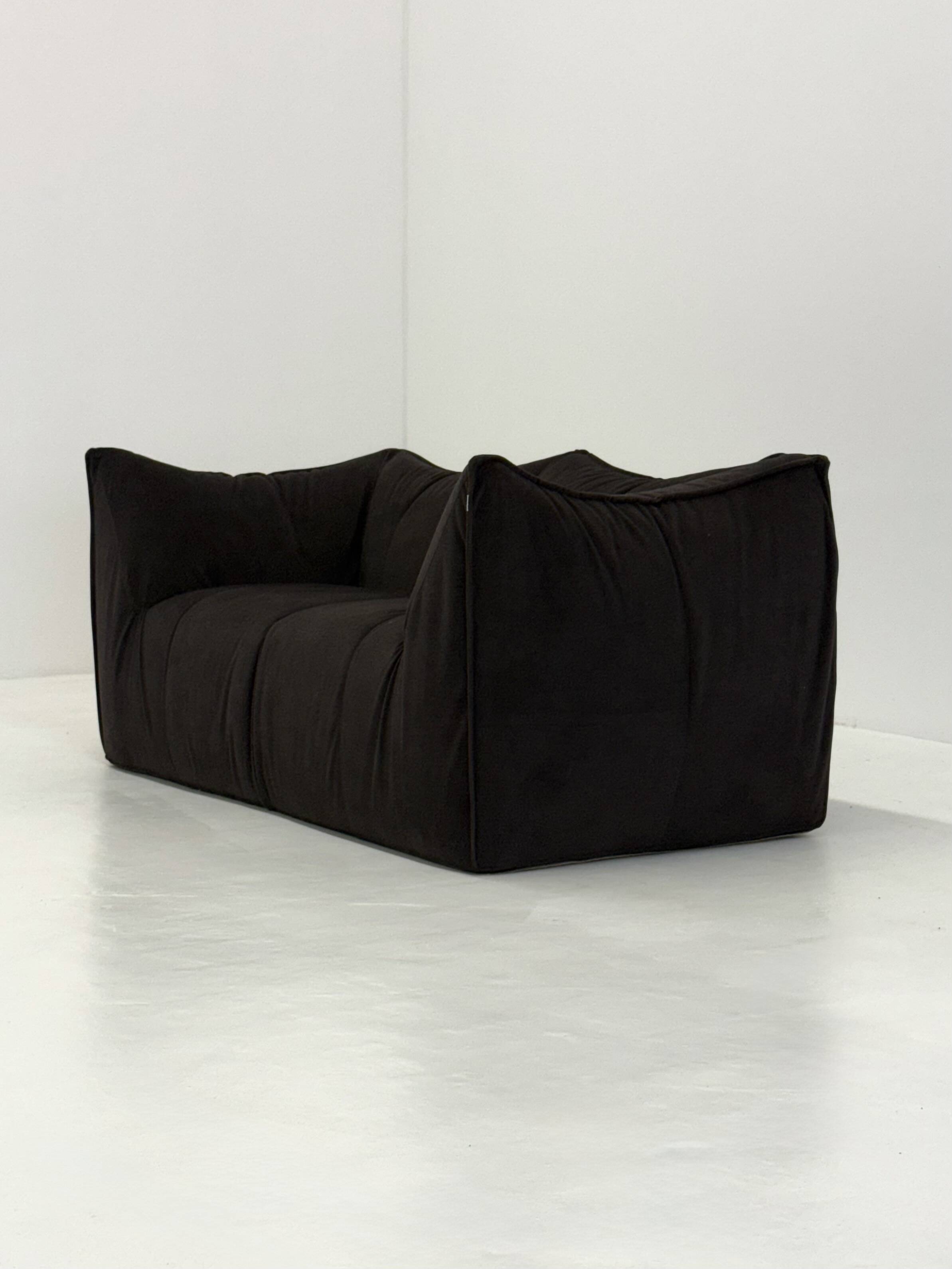 Vintage Bambole sofa in dark brown by Mario Bellini for B&B Italia