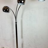 Vintage 70'S Italian lily of the valley floor lamp in chromed metal