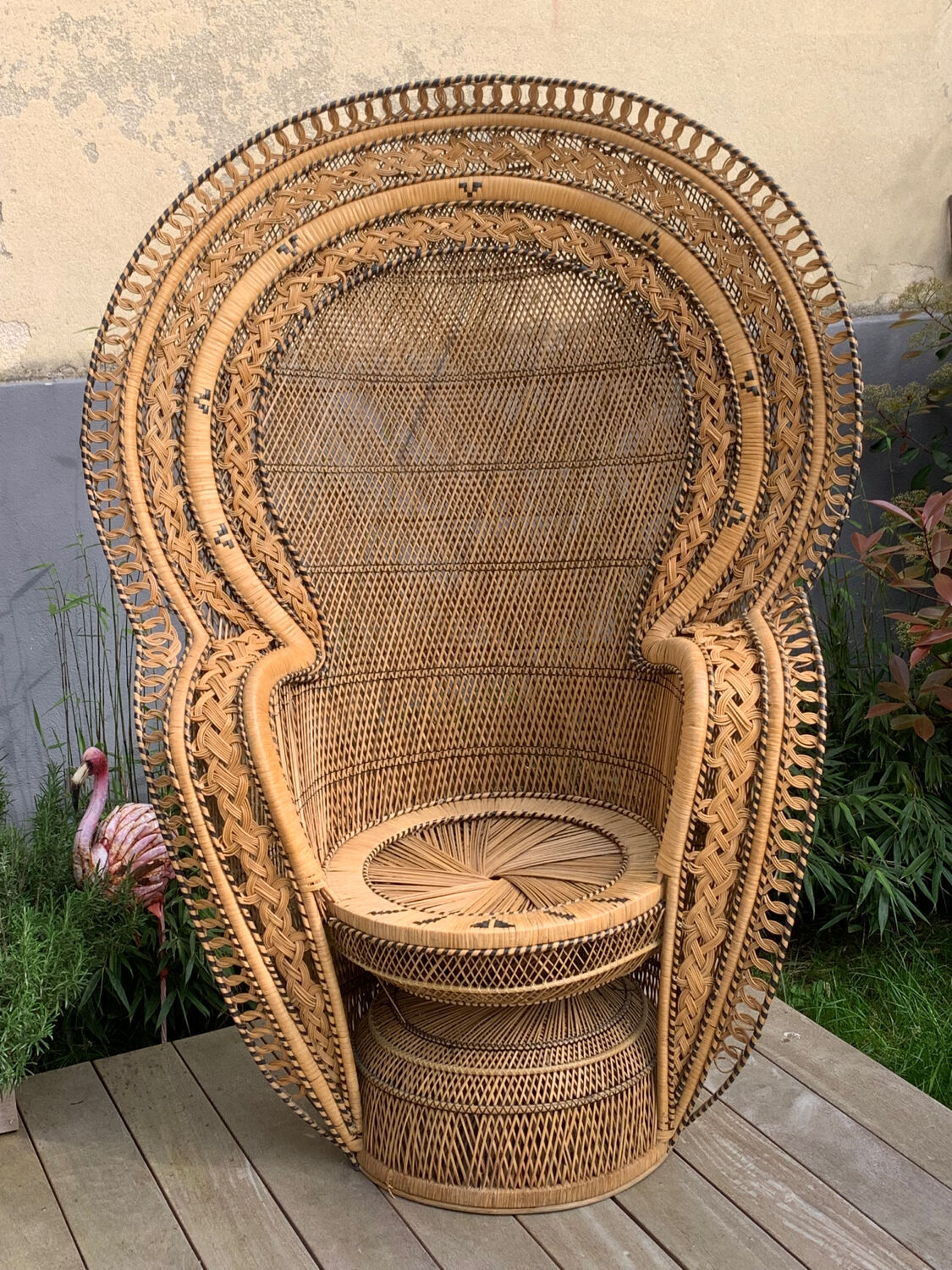 Emmanuelle vintage rattan armchair
