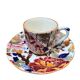 Gien earthenware tea set, peony decoration