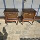 Pair of vintage 1960s oak bedside tables