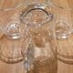 4 transparent glass coffee cups