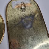 Set of 3 Moroccan vintage brass mirrors 16 cm