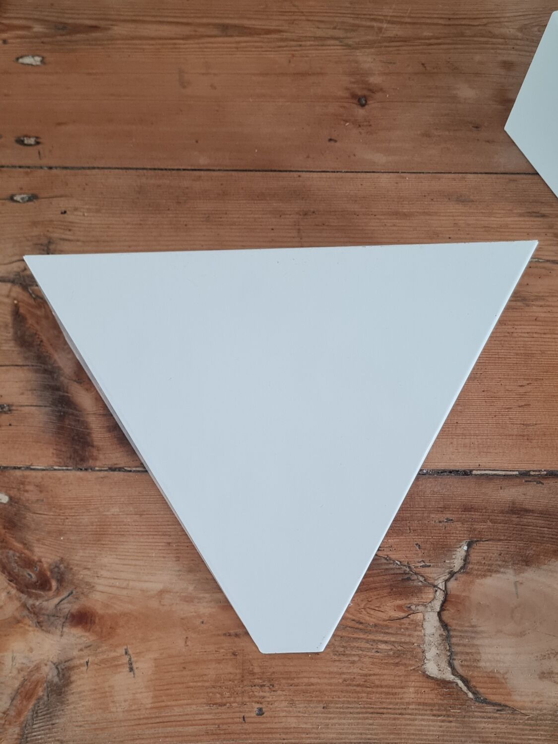Pair of triangular lacquered metal sconces