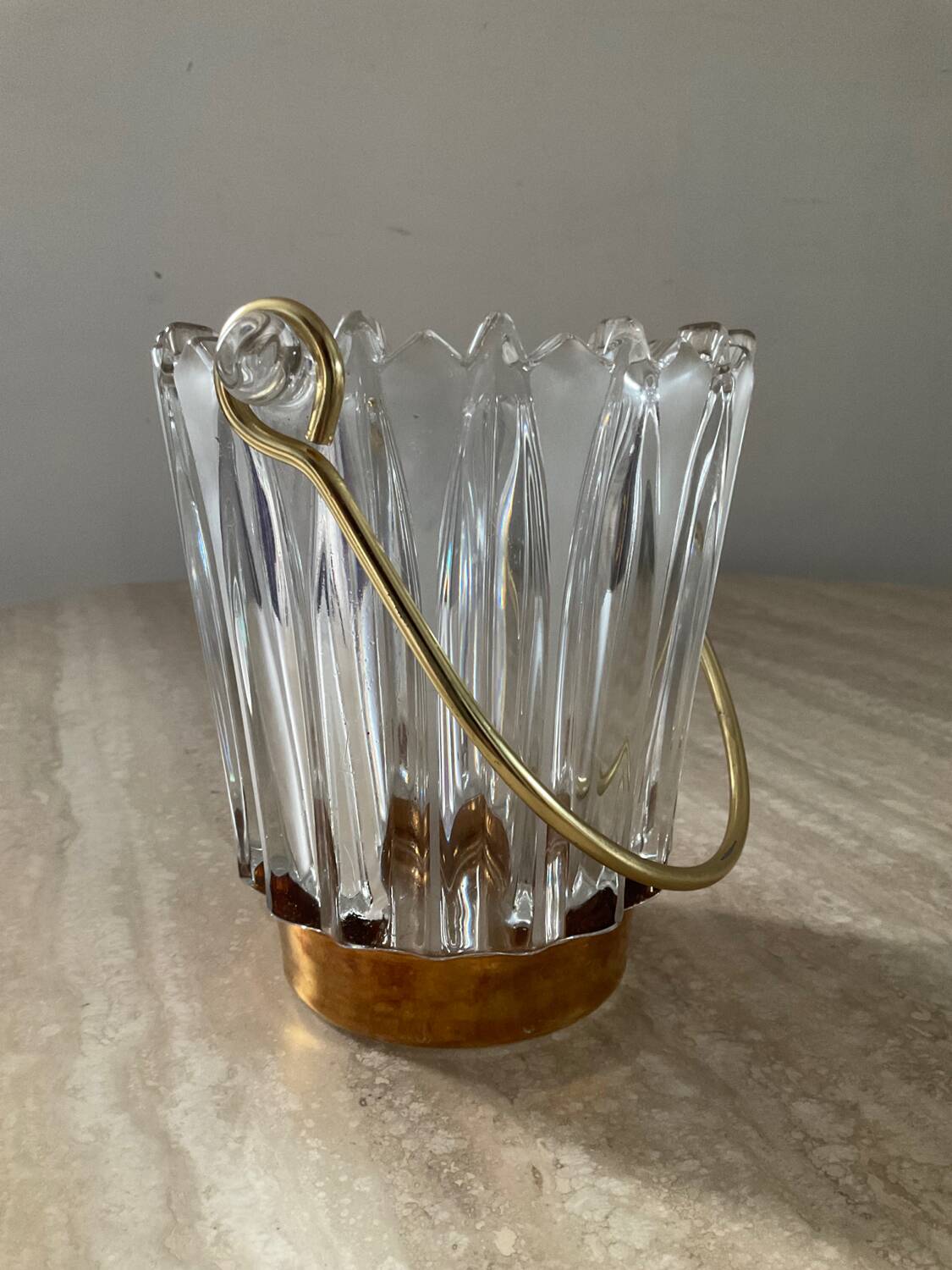 Vintage glass ice bucket