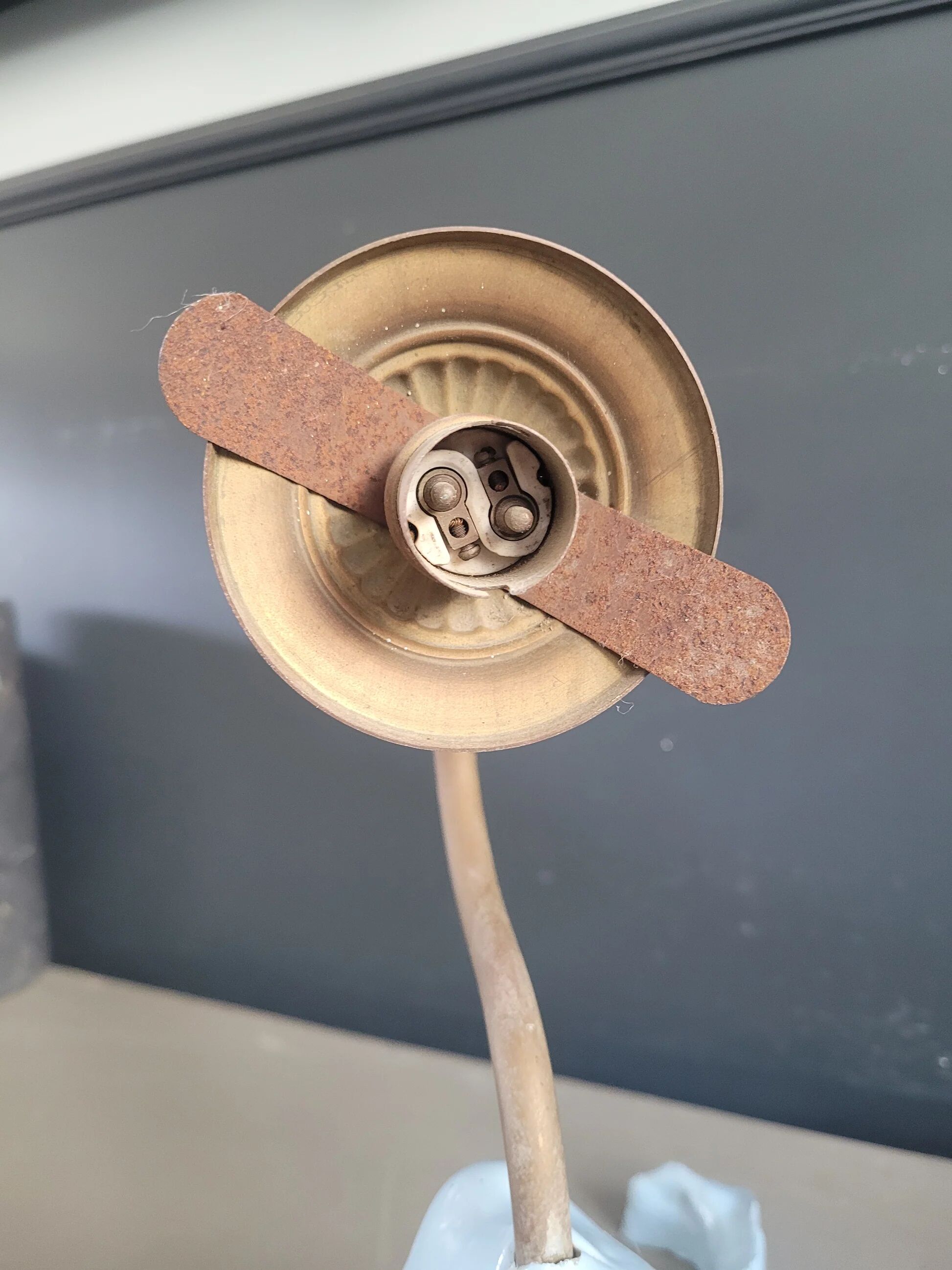 Vintage opaline globe sculptural wall light