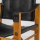 fauteuil safari en chêne et cuir