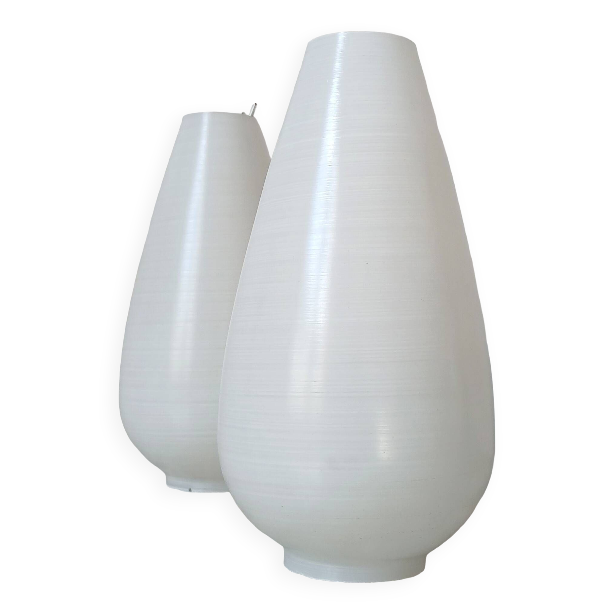 Set de 2 opalines tulipes 1960