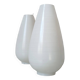 Set de 2 opalines tulipes 1960