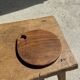 Average circular teak monoxyle chopping board with handle 26 x 18.