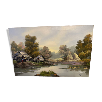 Thai painting on canvas