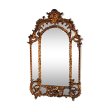 Mirror shield-close style Louis XV gold leaf gilding