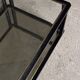 Large coffee table in metal, glass and mirror 1970
