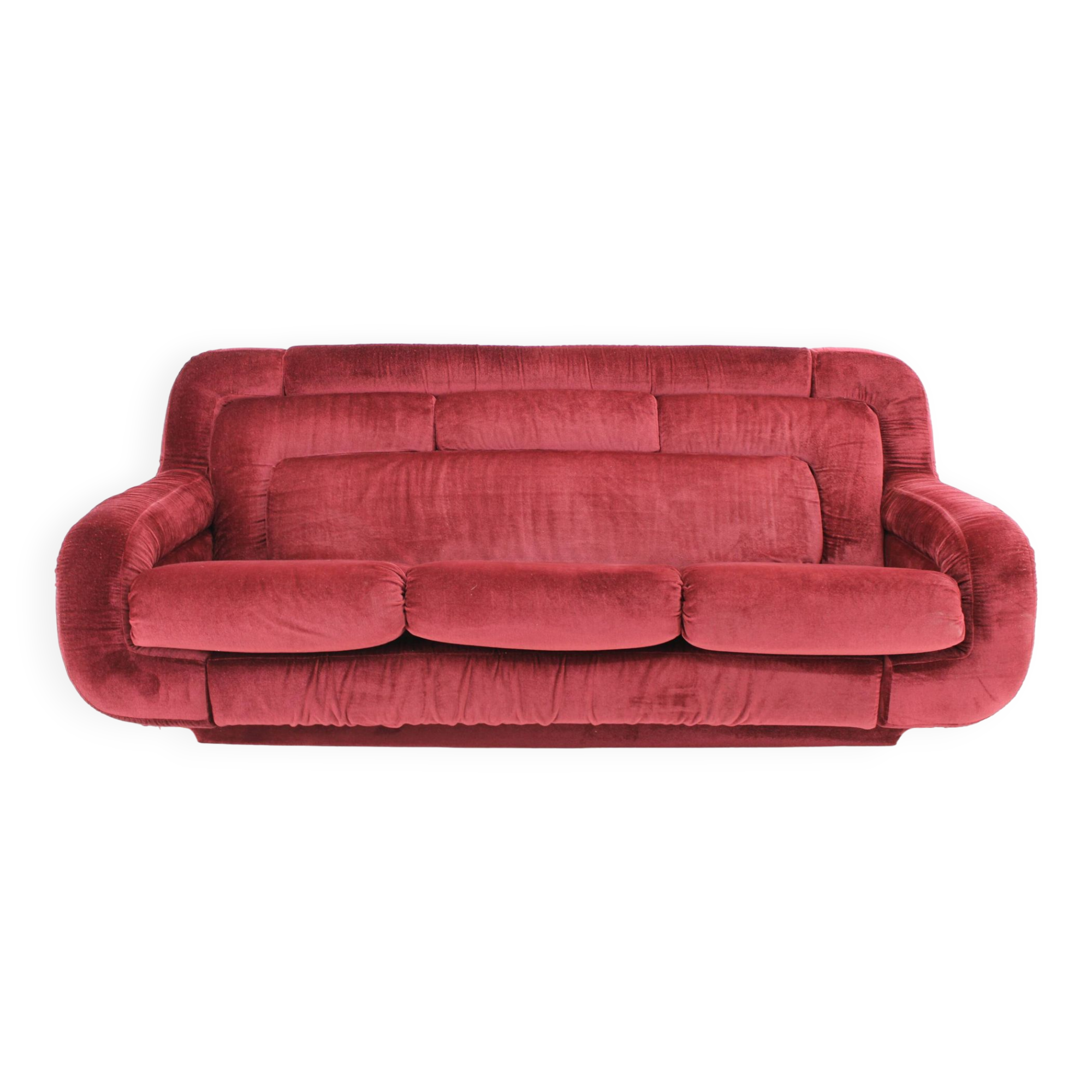 1970s Mid Century Three-Seat Sofa, Italy