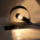 Lampe à poser design en métal laqué noir