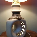Fat Lav perforated ceramic lamp - vintage 1970