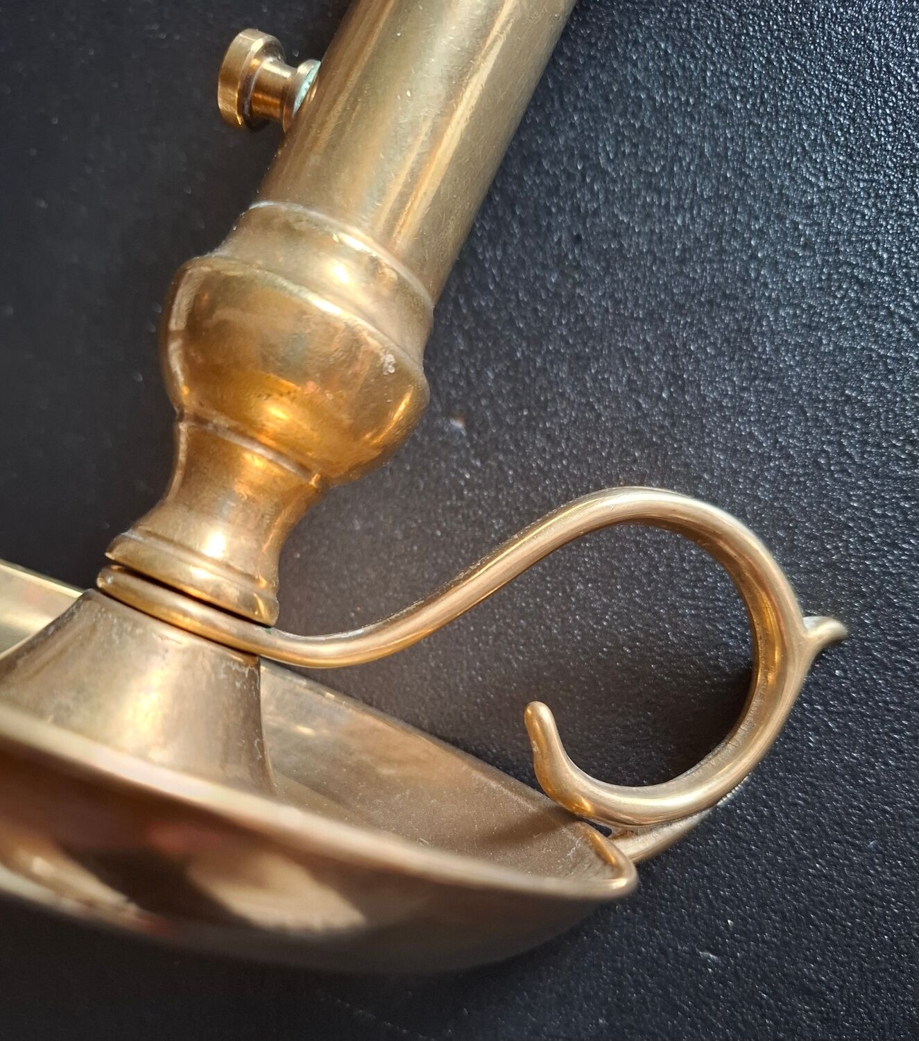 Vintage candlestick in solid bronze