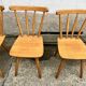Set of 6 vintage bistro chairs - Warm stained wood